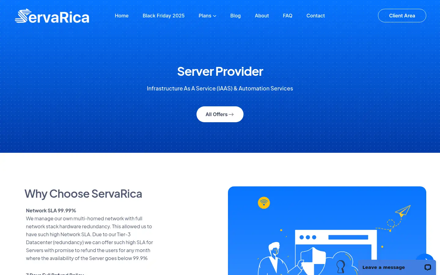 Screenshot of servarica.com