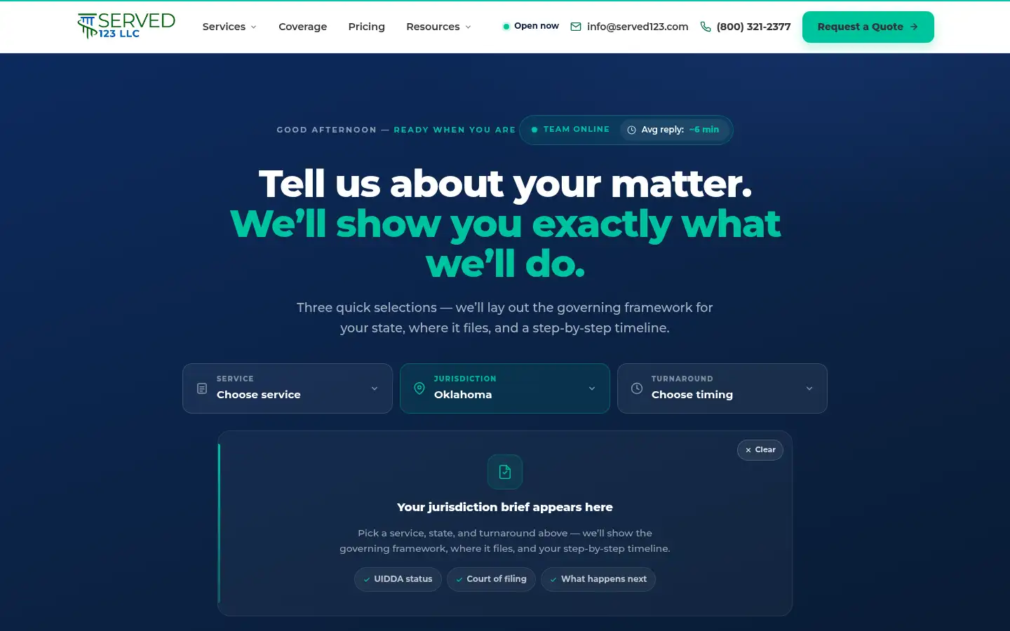 Screenshot of served123.com
