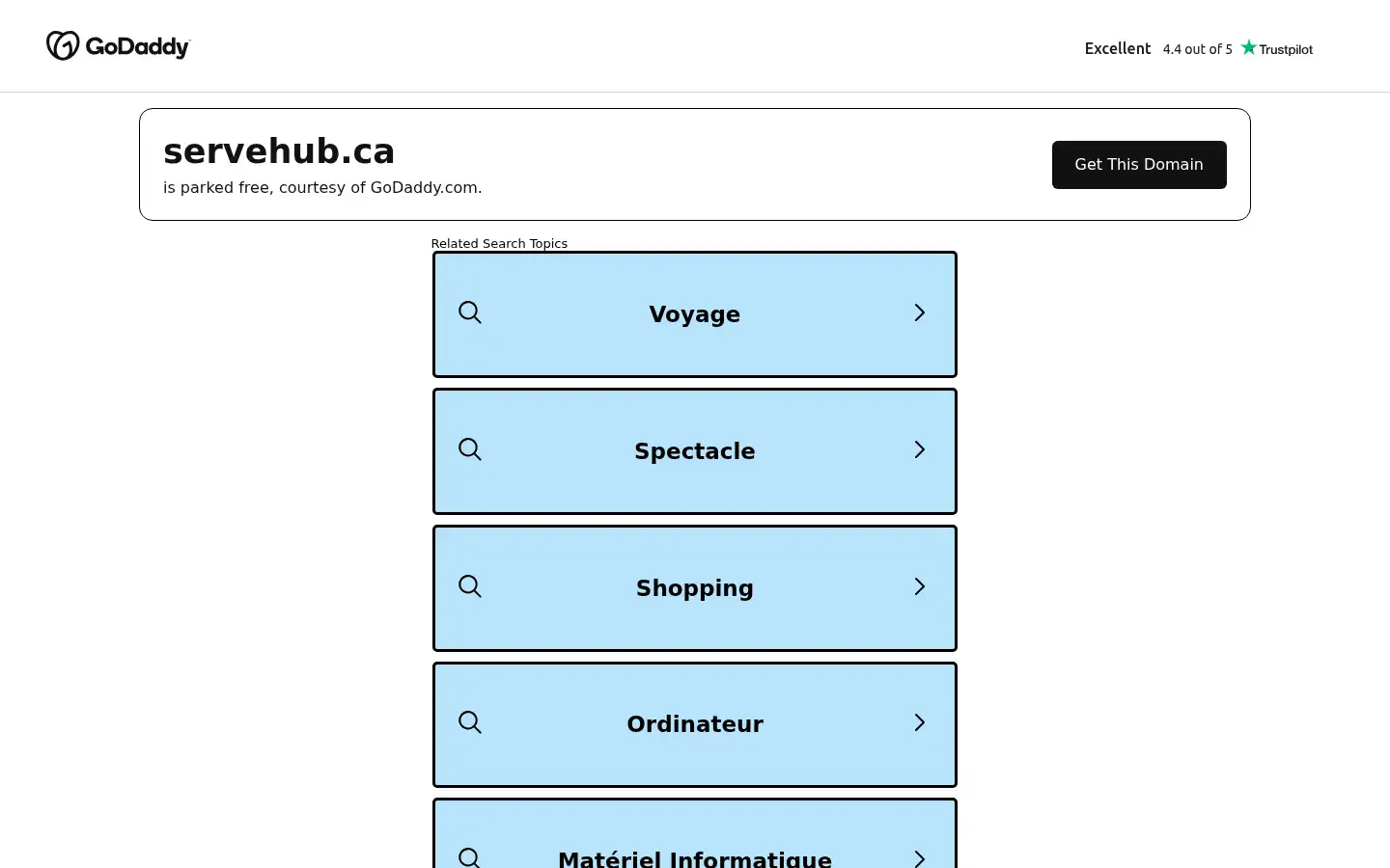 Screenshot of servehub.ca