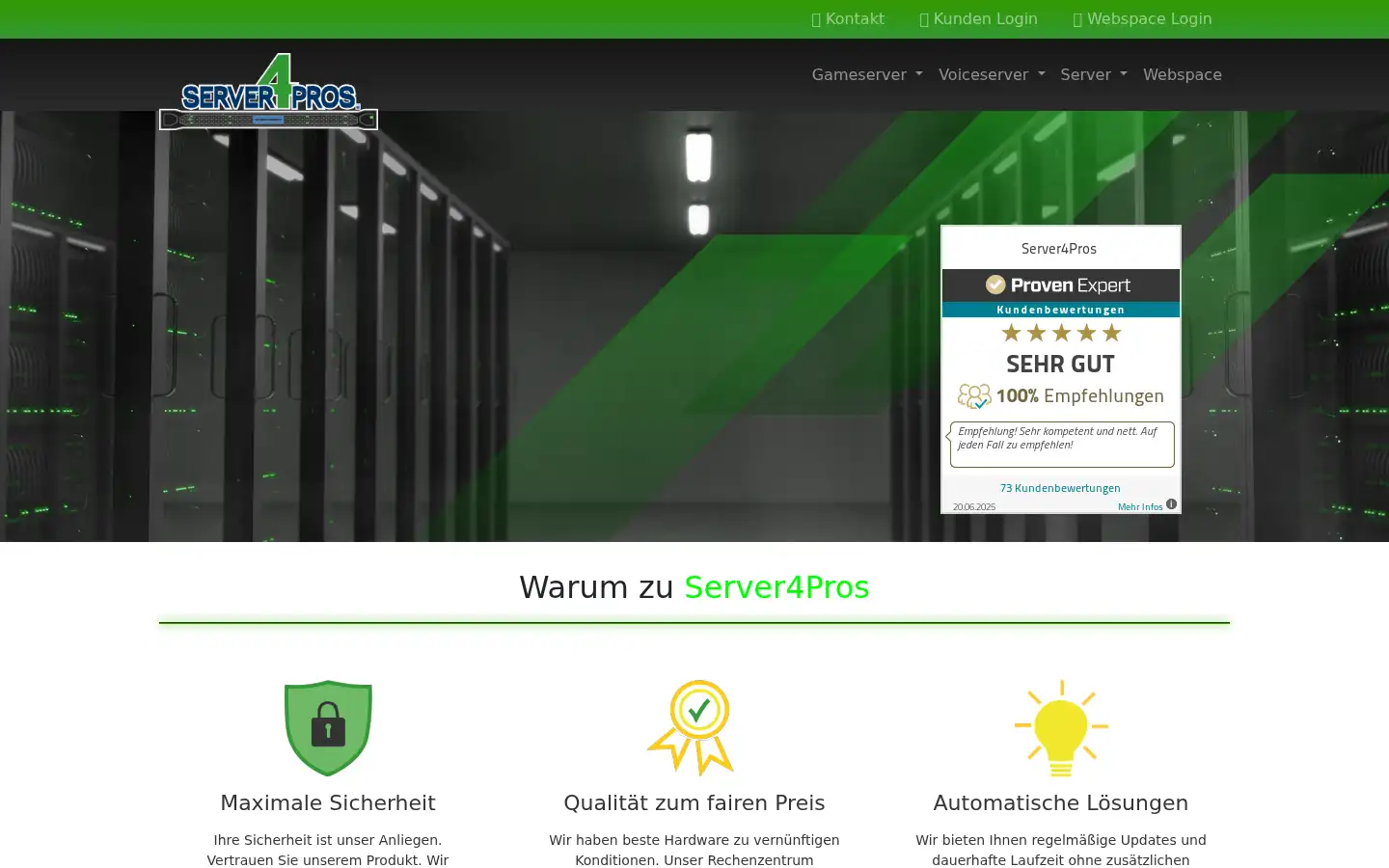 Screenshot of server4pros.net