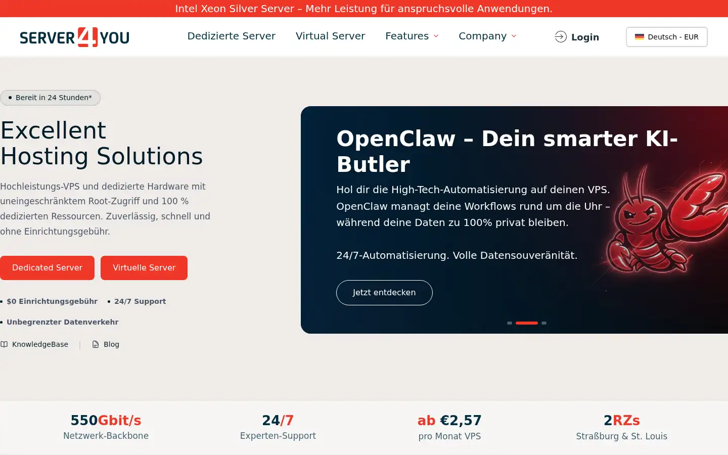 Screenshot of server4you.de