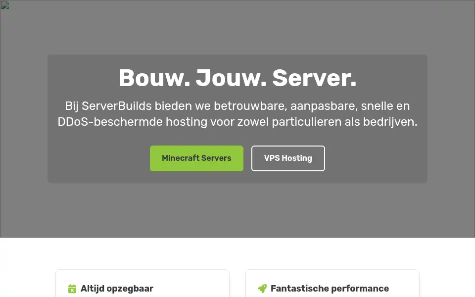 Screenshot of serverbuilds.nl