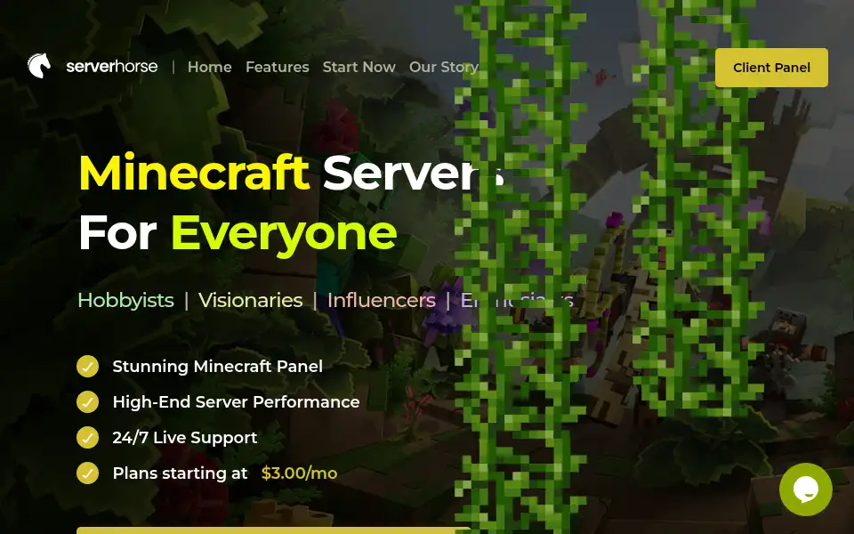 Screenshot of serverhorse.com