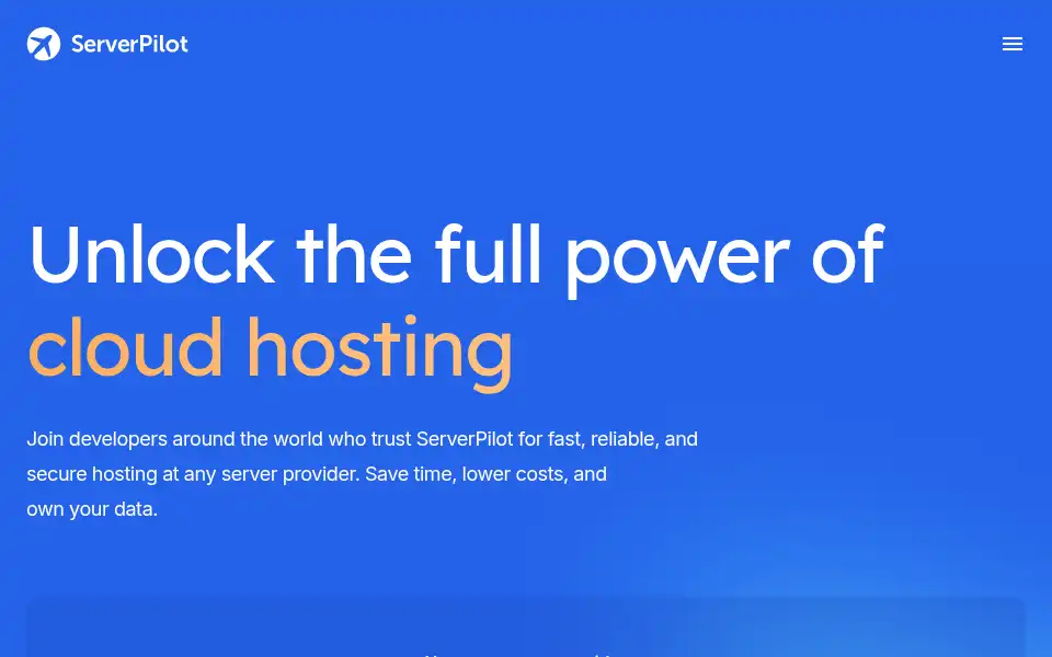 Screenshot of serverpilot.io