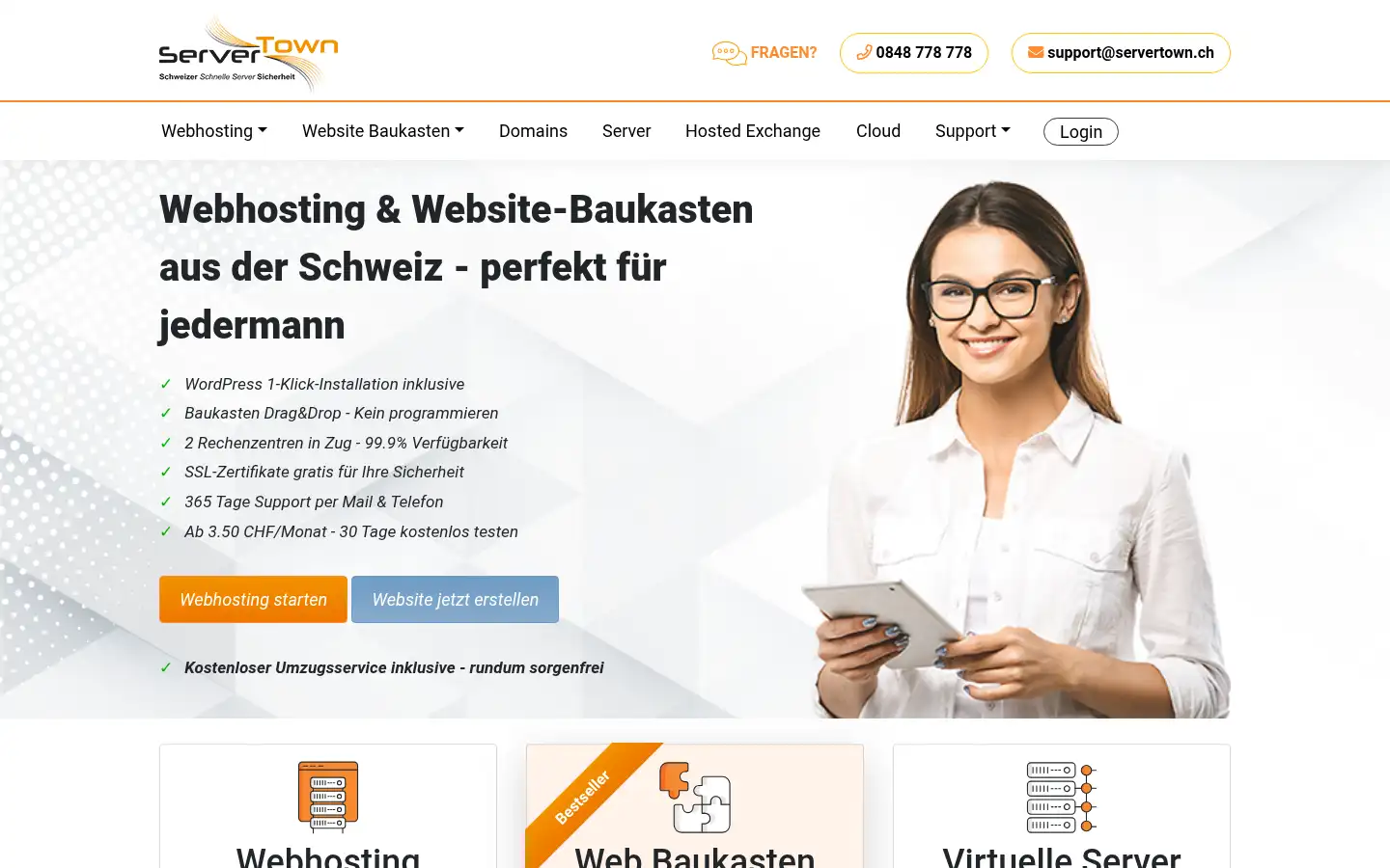 Screenshot of servertown.ch