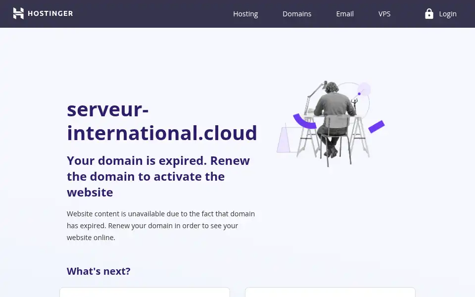 Screenshot of serveur-international.cloud