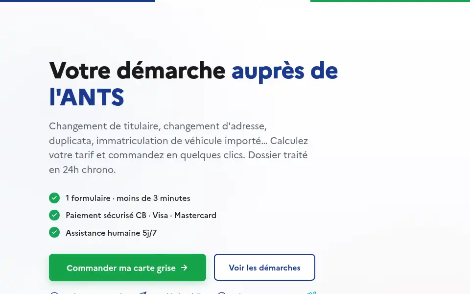 Screenshot of service-cartegrise.fr