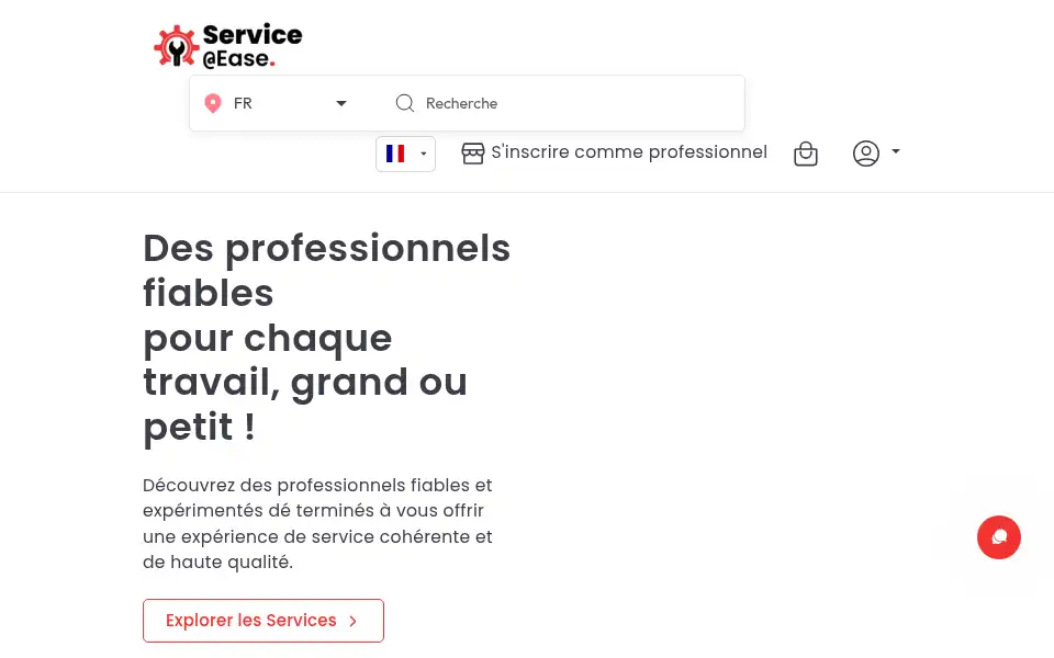 Screenshot of serviceatease.com