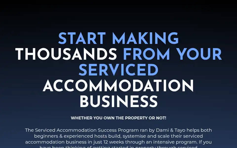 Screenshot of servicedaccommodationsuccess.com