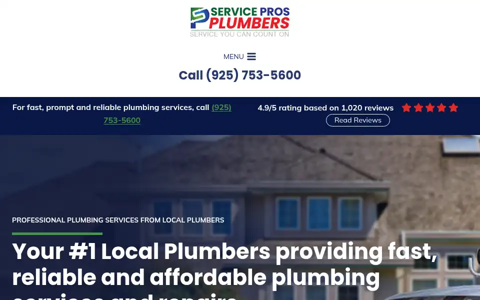 Screenshot of serviceprosplumbers.com