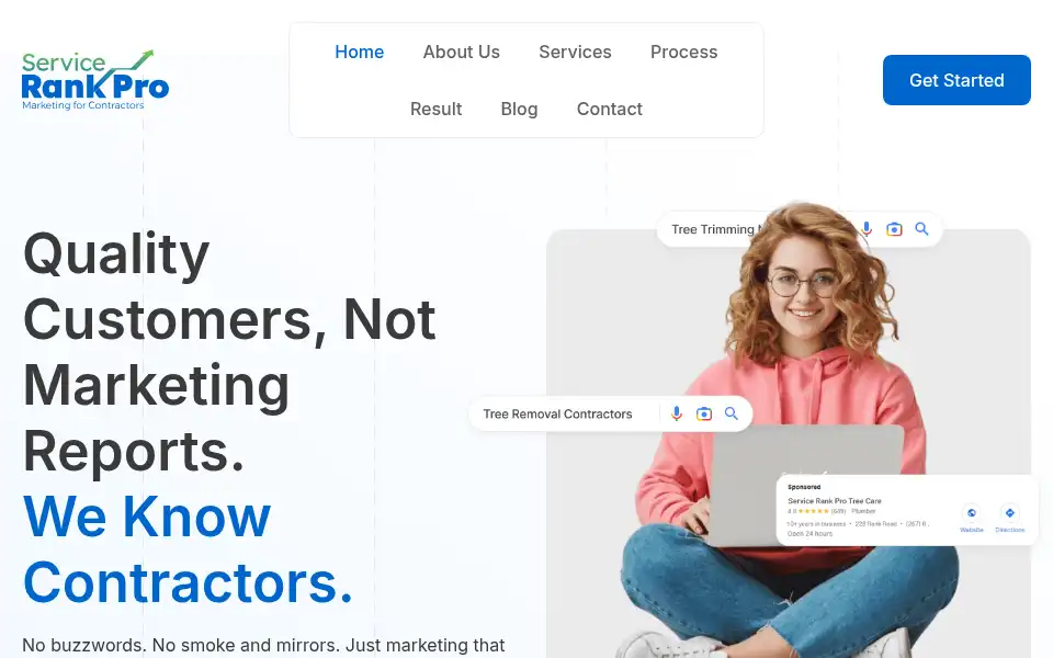 Screenshot of servicerankpro.com