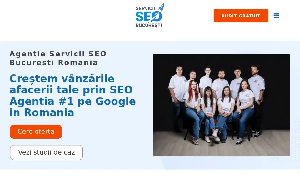 Screenshot of serviciiseobucuresti.ro