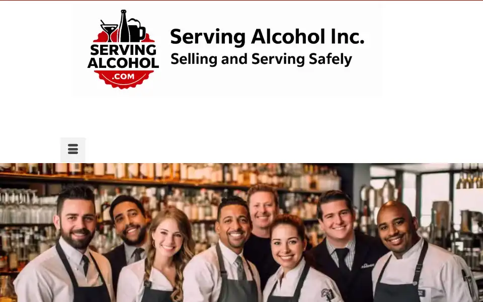 Screenshot of servingalcohol.com