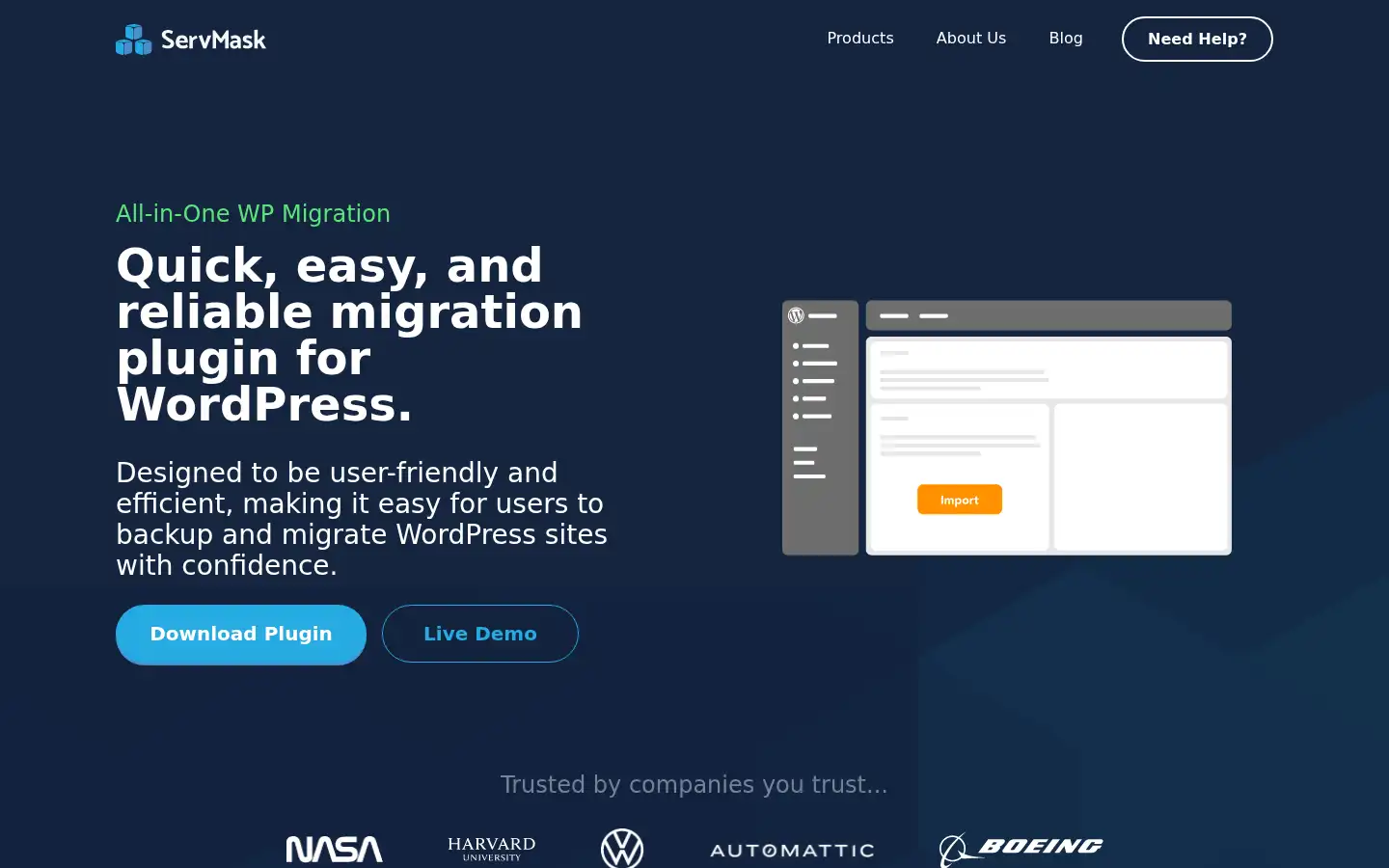 Screenshot of servmask.com