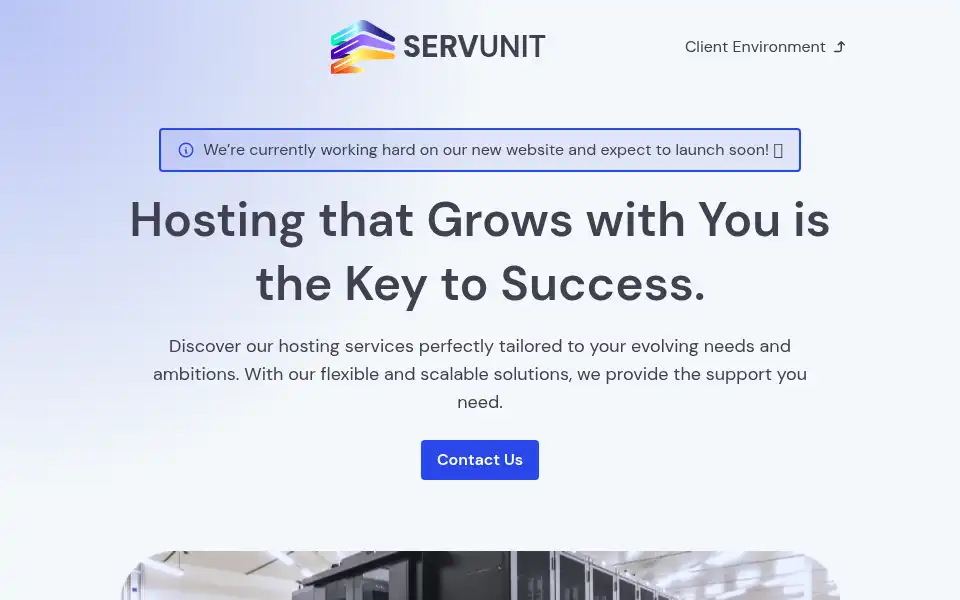 Screenshot of servunit.com