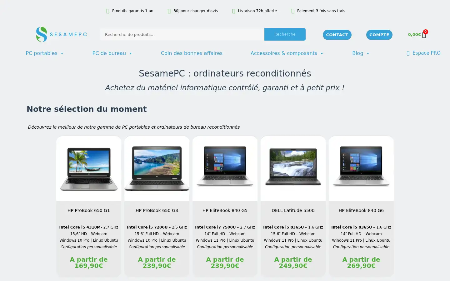 Screenshot of sesamepc.com