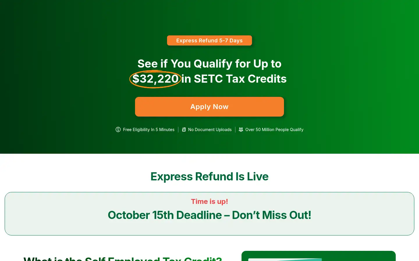 Screenshot of setctaxreturn.com