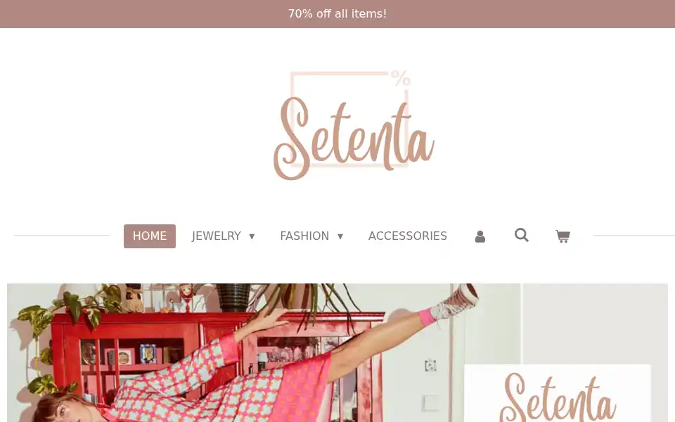 Screenshot of setenta.nl