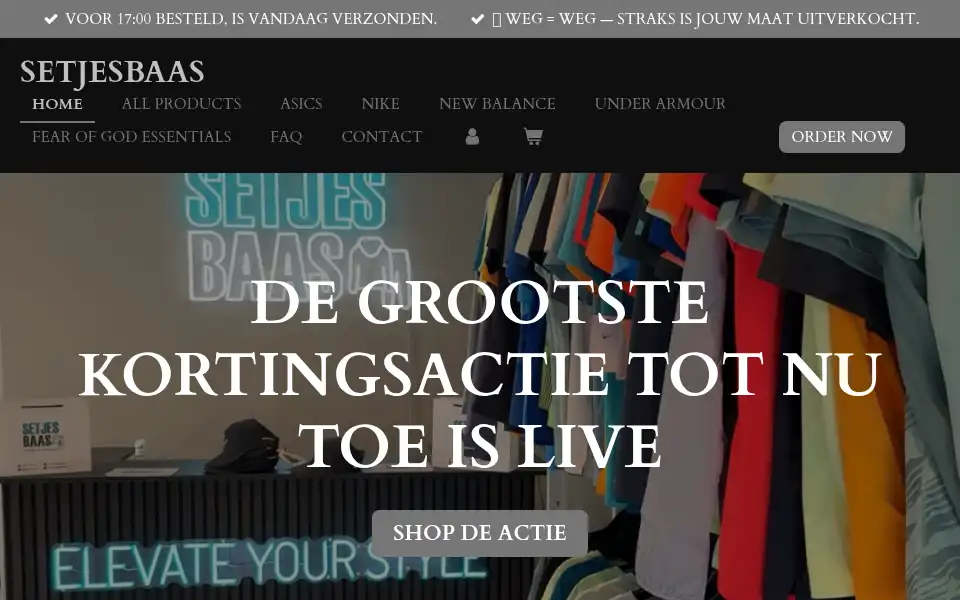 Screenshot of setjesbaas.eu