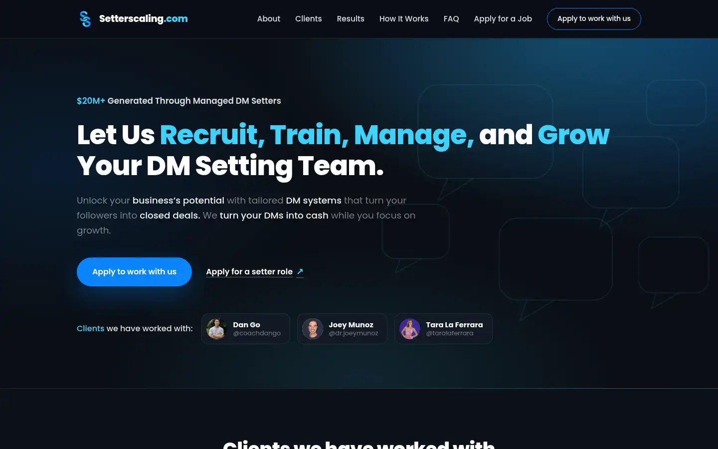 Screenshot of setterscaling.com