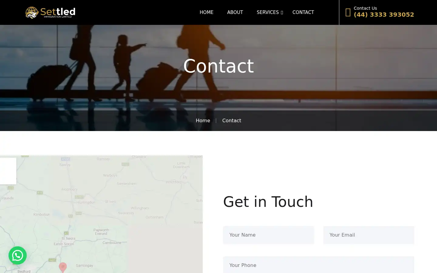 Screenshot of settledimmigration.co.uk