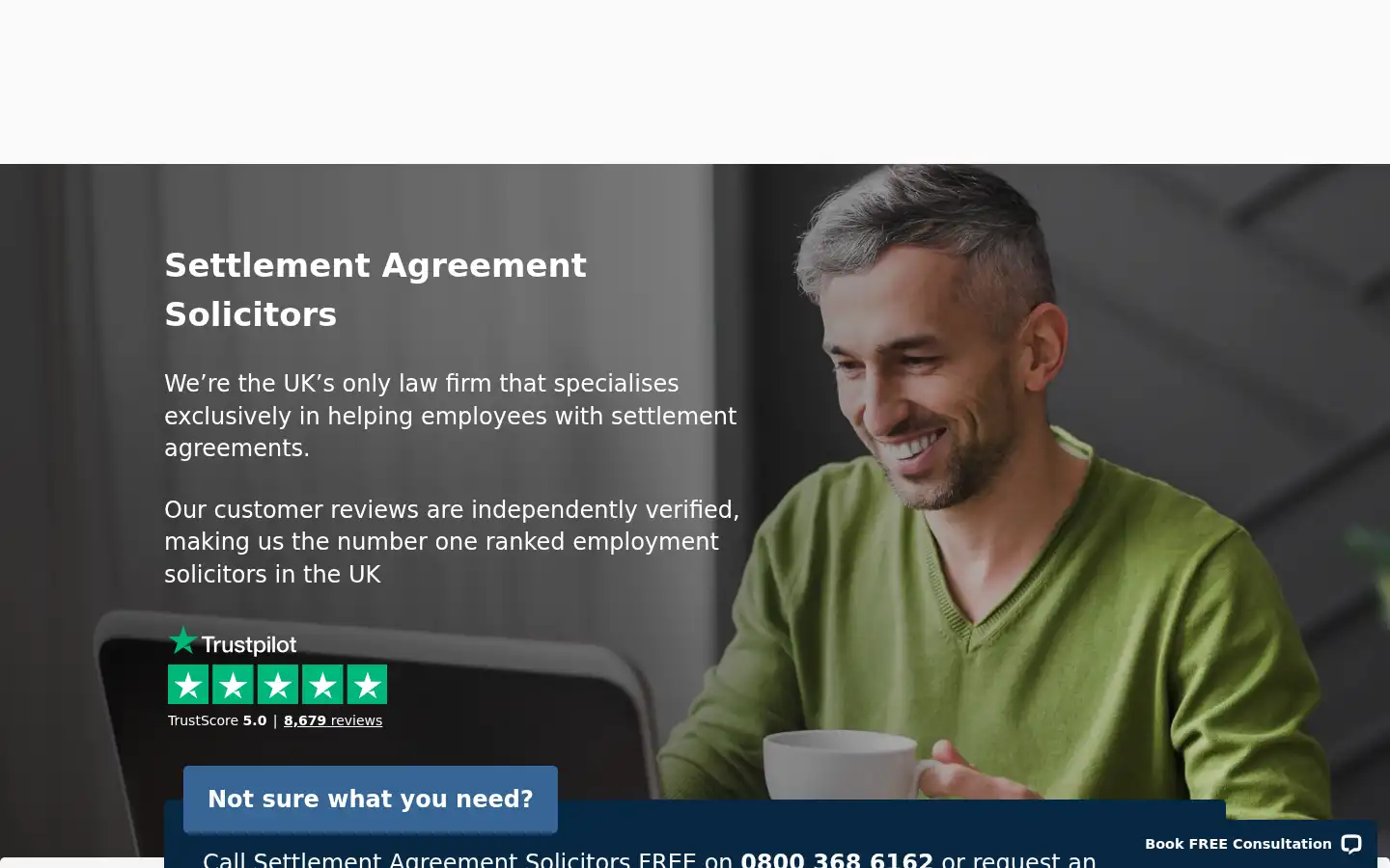 Screenshot of settlementagreement.com