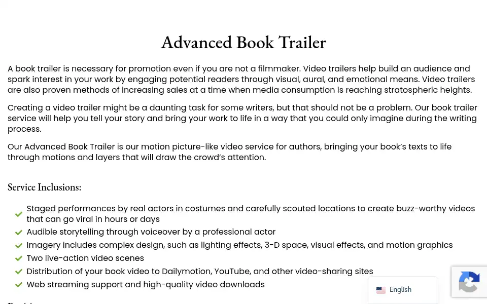 Screenshot of sevenchapterliterary.com