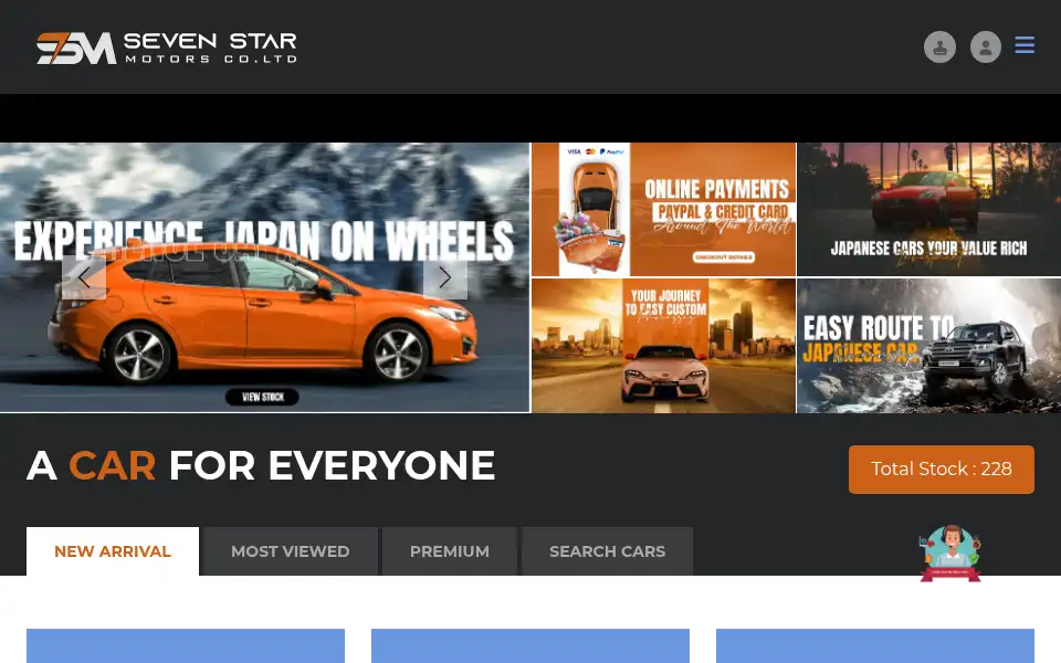 Screenshot of sevenstarmotors.jp