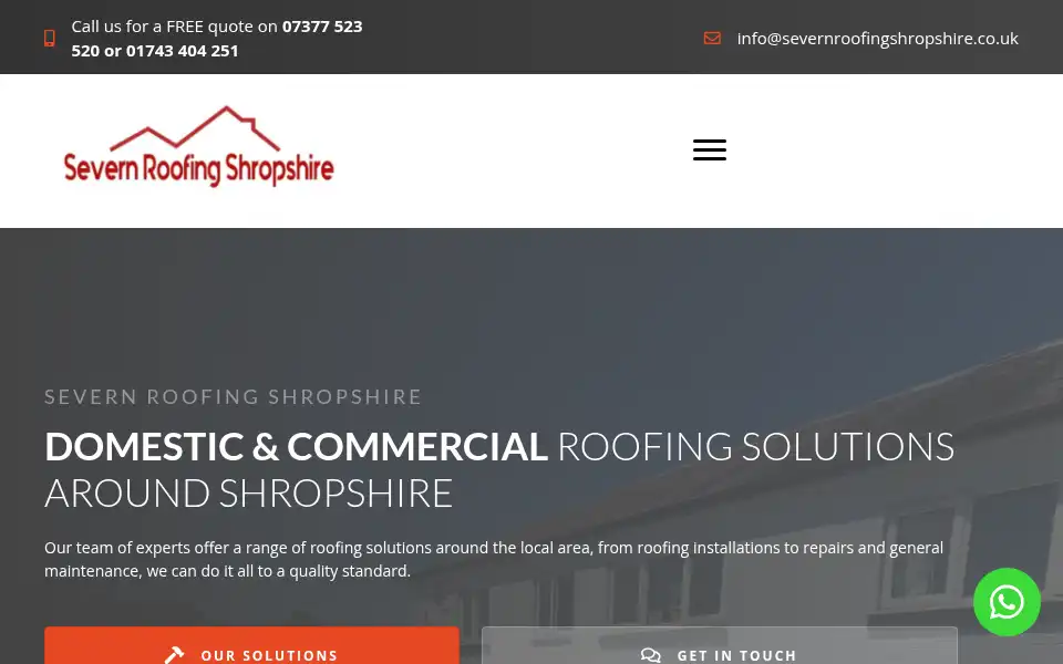 Screenshot of severnroofingshropshire.co.uk