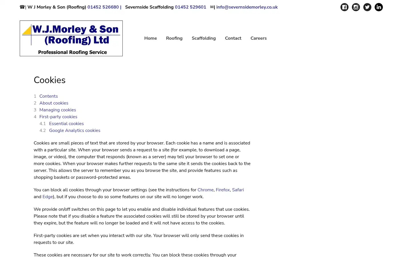 Screenshot of severnsidemorley.co.uk