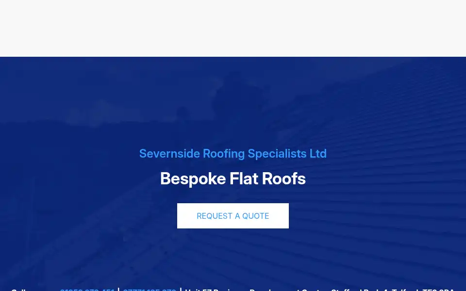 Screenshot of severnsideroofing.co.uk
