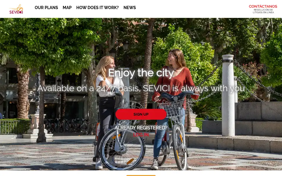 Screenshot of sevici.es