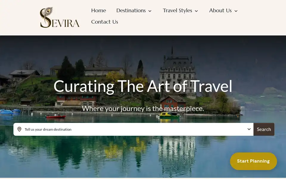 Screenshot of sevirajourneys.com