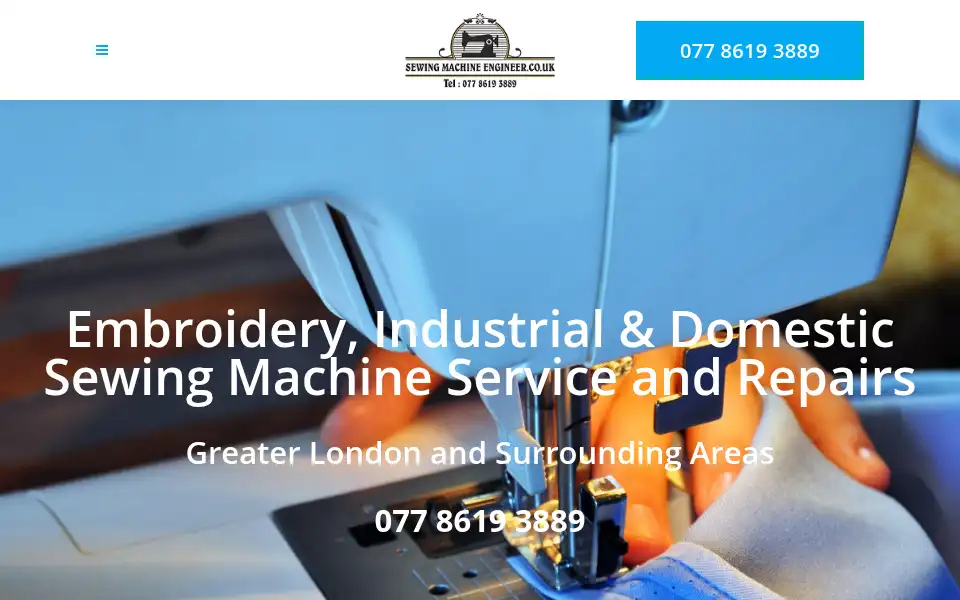 Screenshot of sewingmachineengineer.co.uk