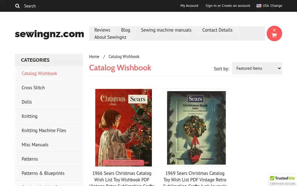 Screenshot of sewingnz.com