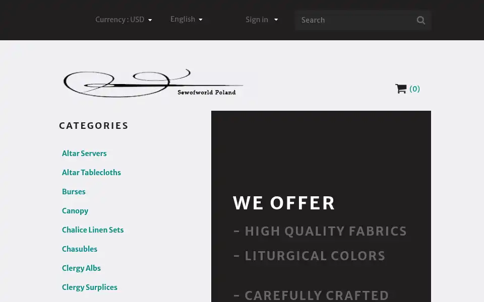 Screenshot of sewofworld.com