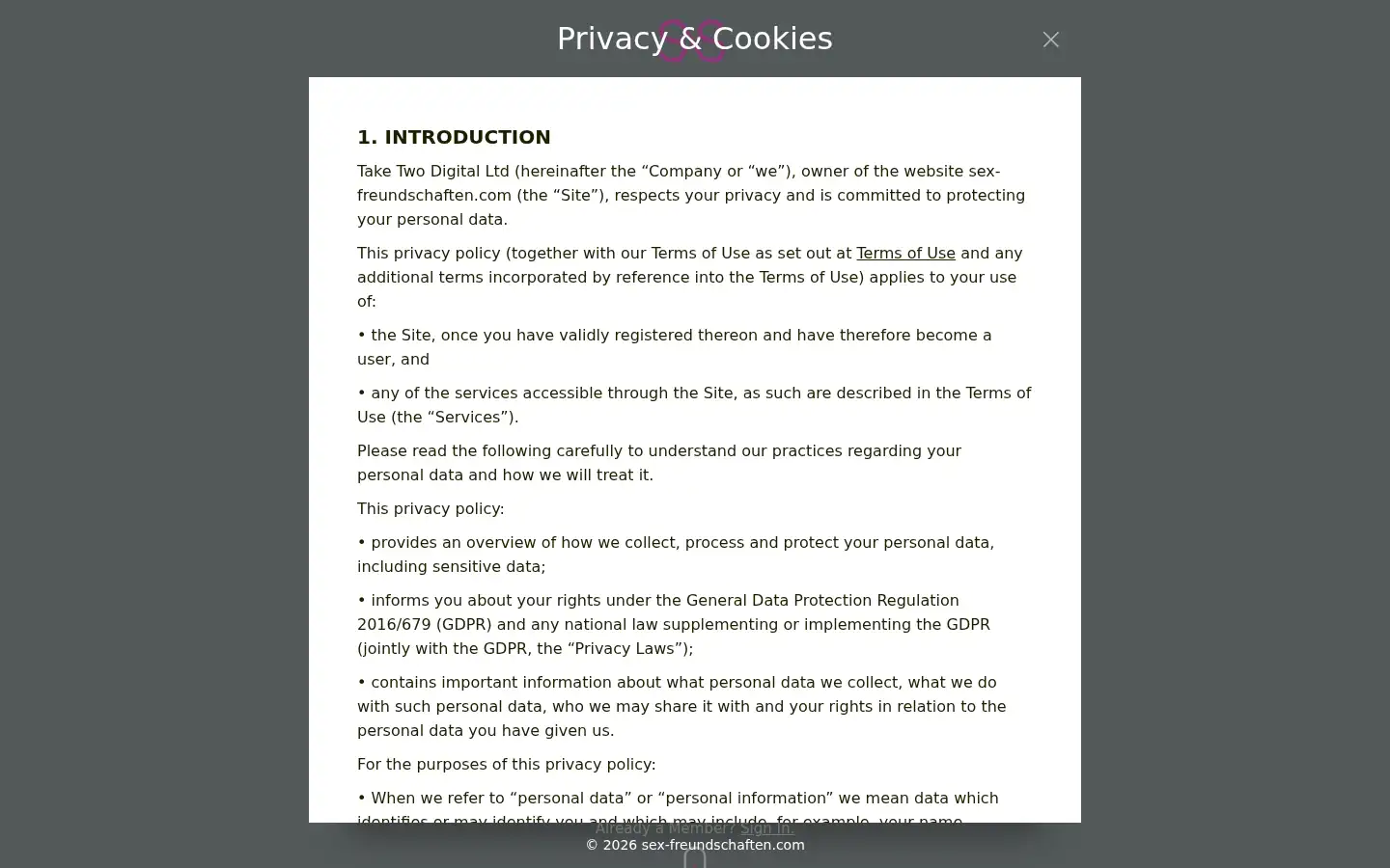Screenshot of sex-freundschaften.com