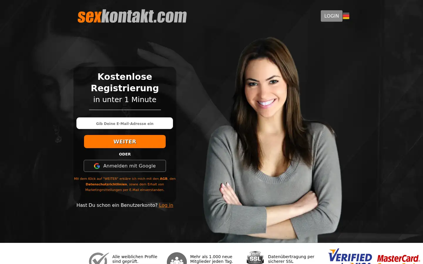 Screenshot of sexkontakt.com