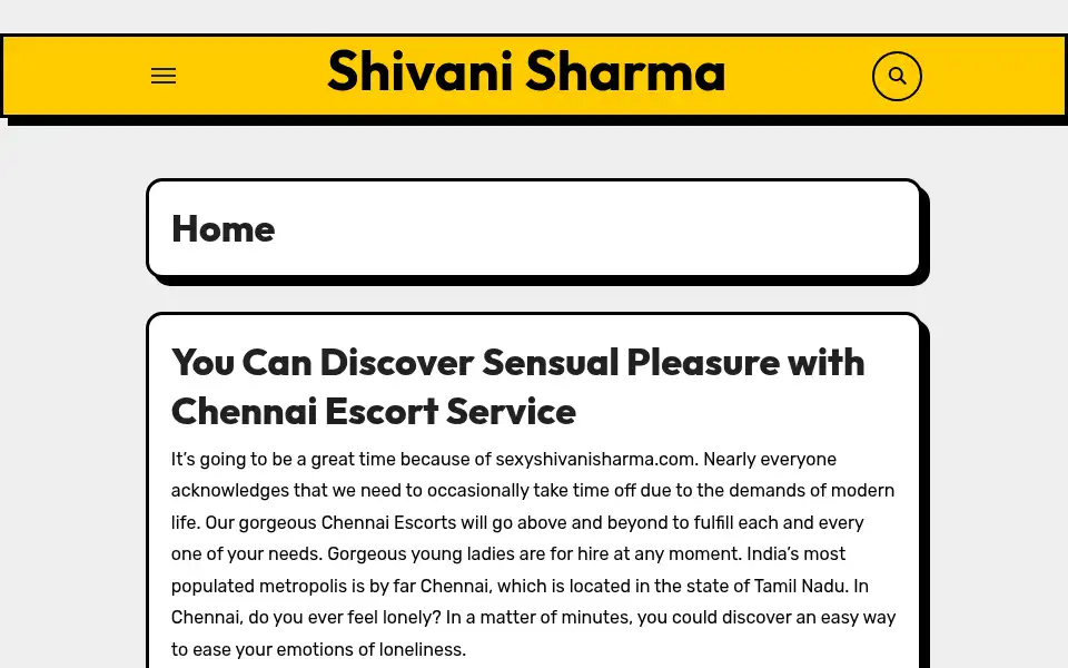 Screenshot of sexyshivanisharma.com