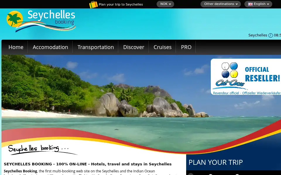 Screenshot of seychelles-booking.com