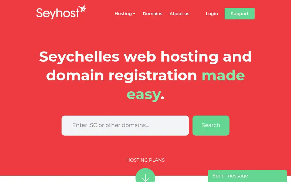 Screenshot of seyhost.com