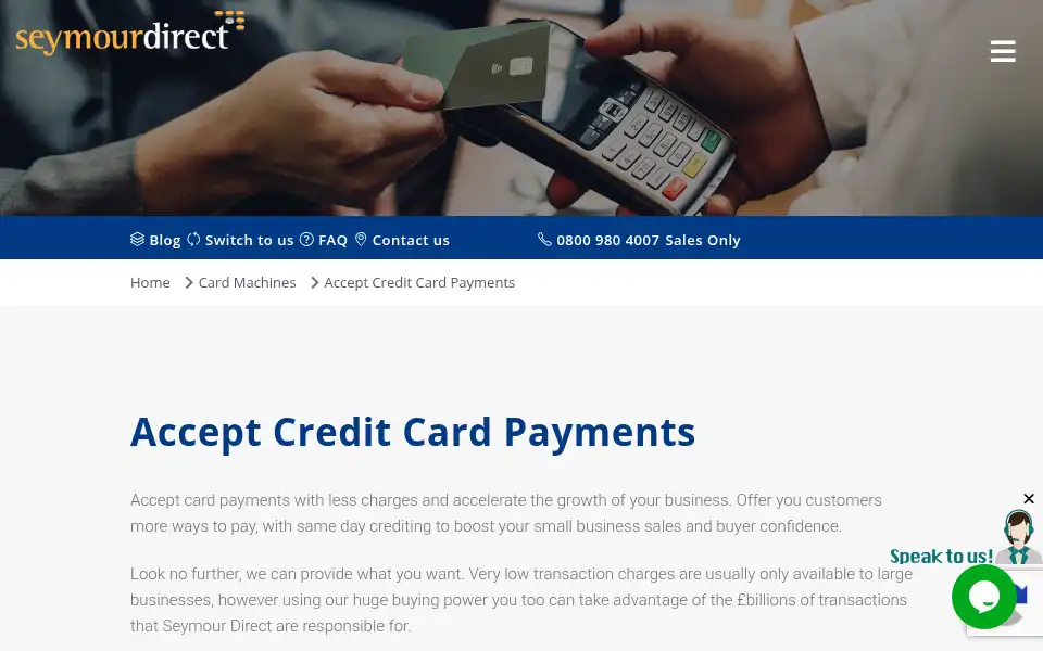 Screenshot of seymourdirect.co.uk