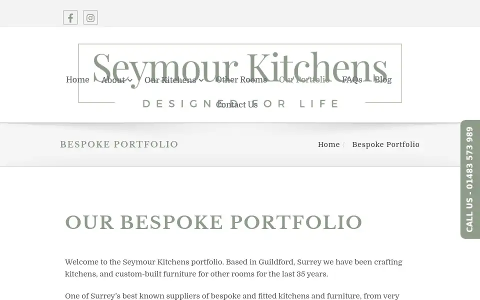 Screenshot of seymourkitchens.co.uk