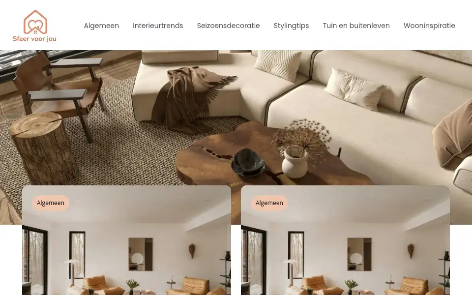 Screenshot of sfeervoorjou.nl