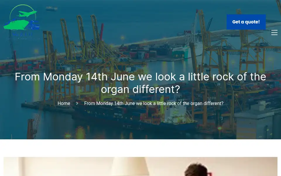 Screenshot of sgcologistics.co.uk