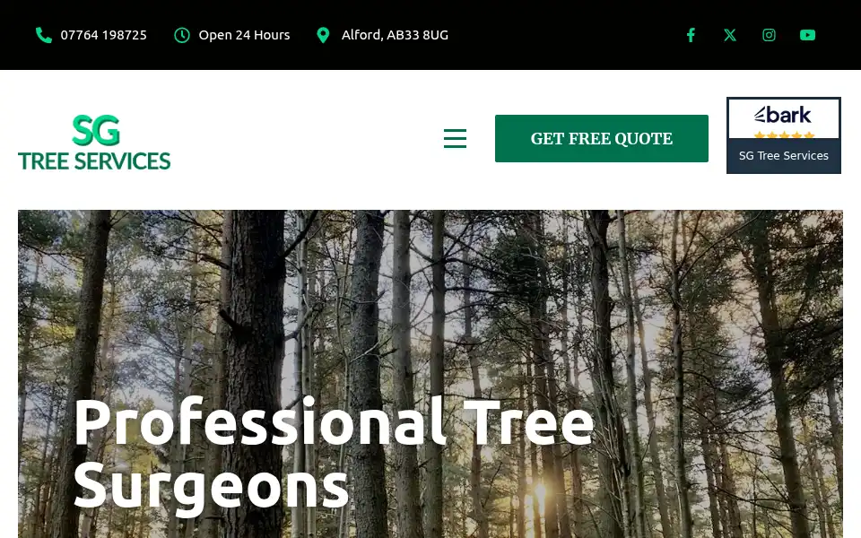 Screenshot of sgtreeservices.co.uk