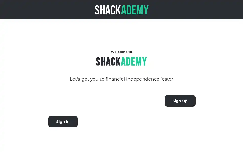 Screenshot of shackademy.com