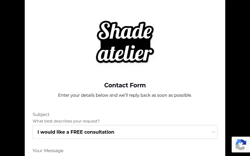 Screenshot of shadeatelier.net
