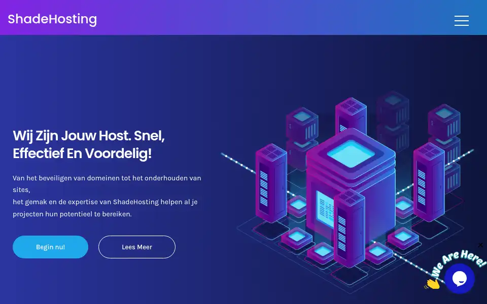 Screenshot of shadehosting.nl