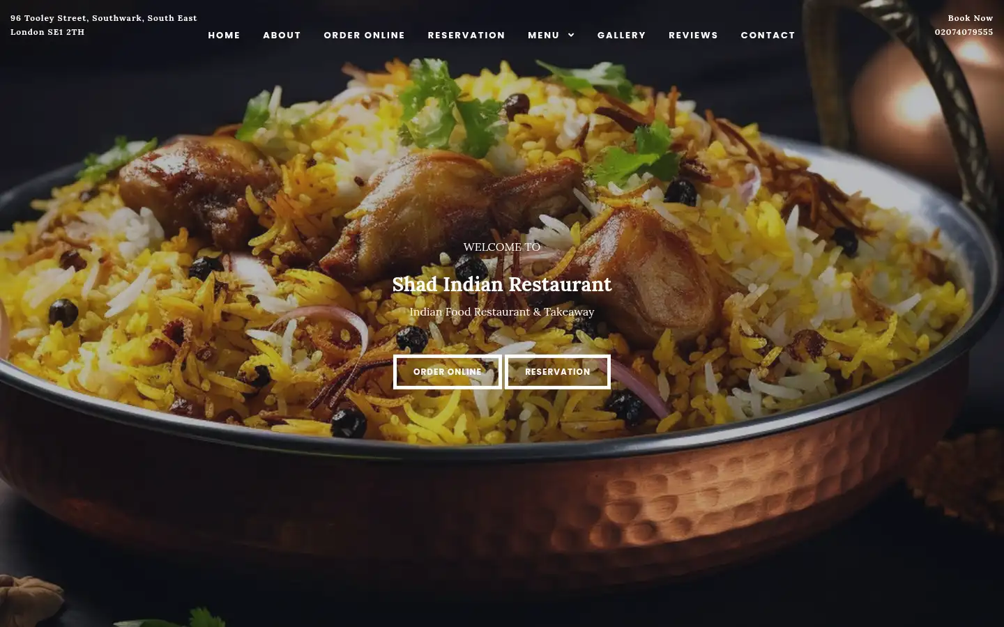 Screenshot of shadindian.com